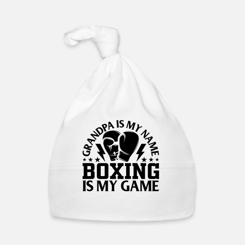Boxe Grand-père est mon nom La boxe est mon jeu Boxe Bonnet bio Bébé
