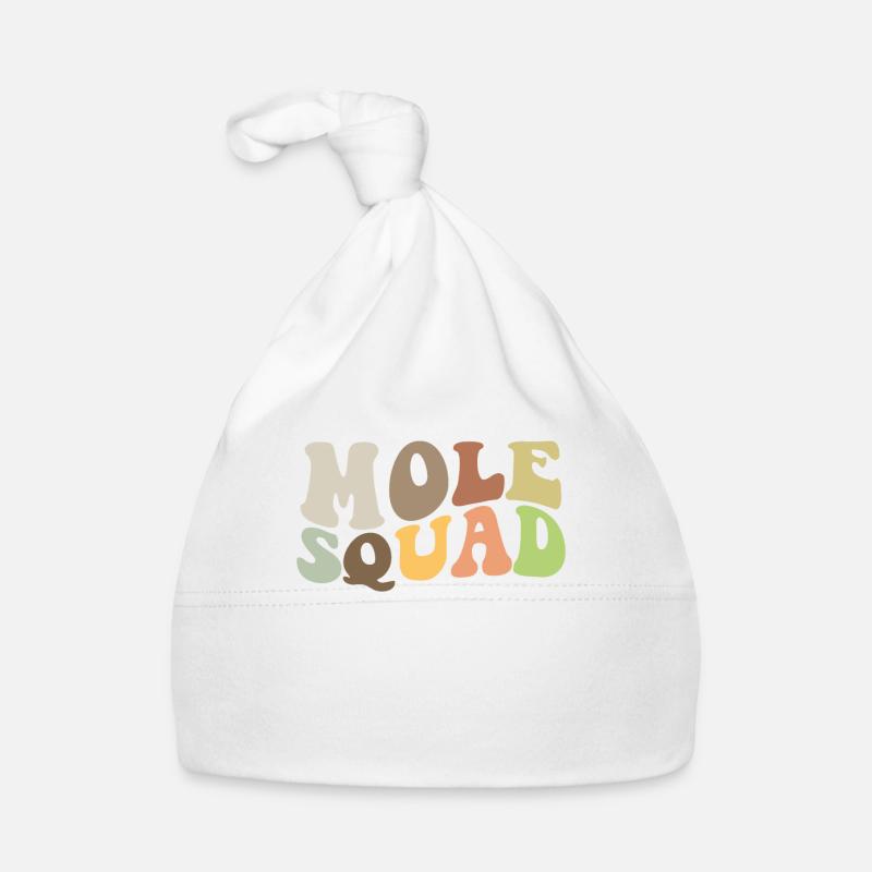 Relais de taupe coloré en blanc Bonnet bio Bébé