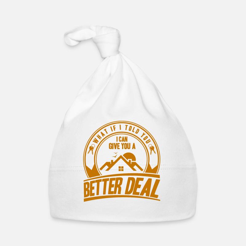 Agent immobilier Agent immobilier Cadeau - Bonnet bio Bébé - blanc