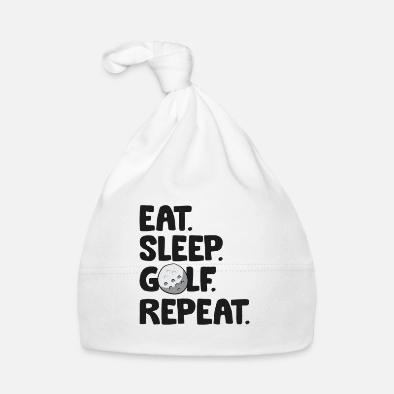 Eat Sleep Golf Repeat Golf Player Funny Golfing Baby Bio-Mütze