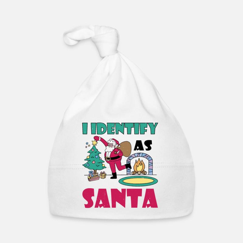 I Identify As Santa 4 Organic Baby Cap