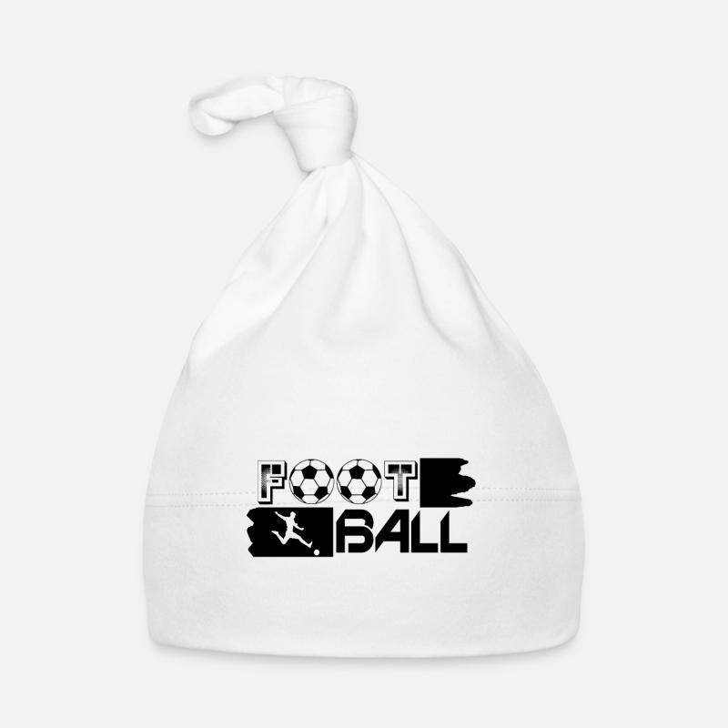 Garçons de football - Bonnet bio Bébé - blanc