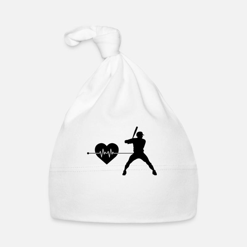 Baseball heartbeat Organic Baby Cap