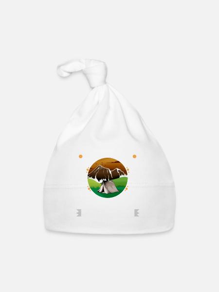 Mogollon Mountains Is On My List Hiking Camping - Organic Baby Cap - white - Front