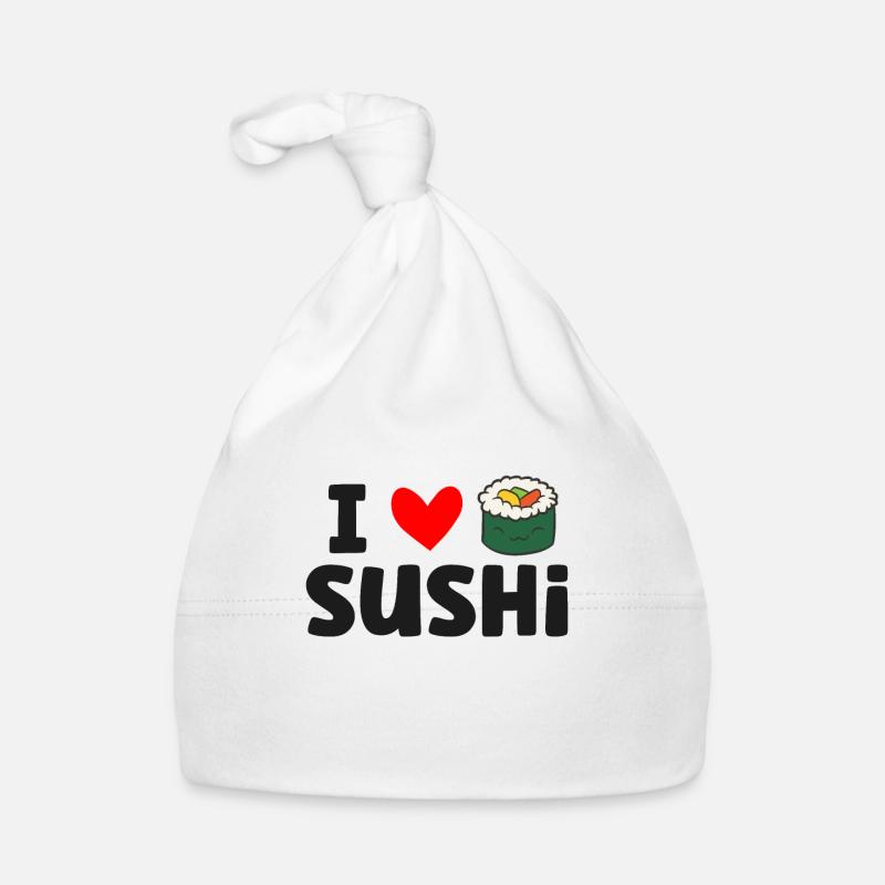 J’aime les sushis J’aime les rouleaux de sushi Bonnet bio Bébé