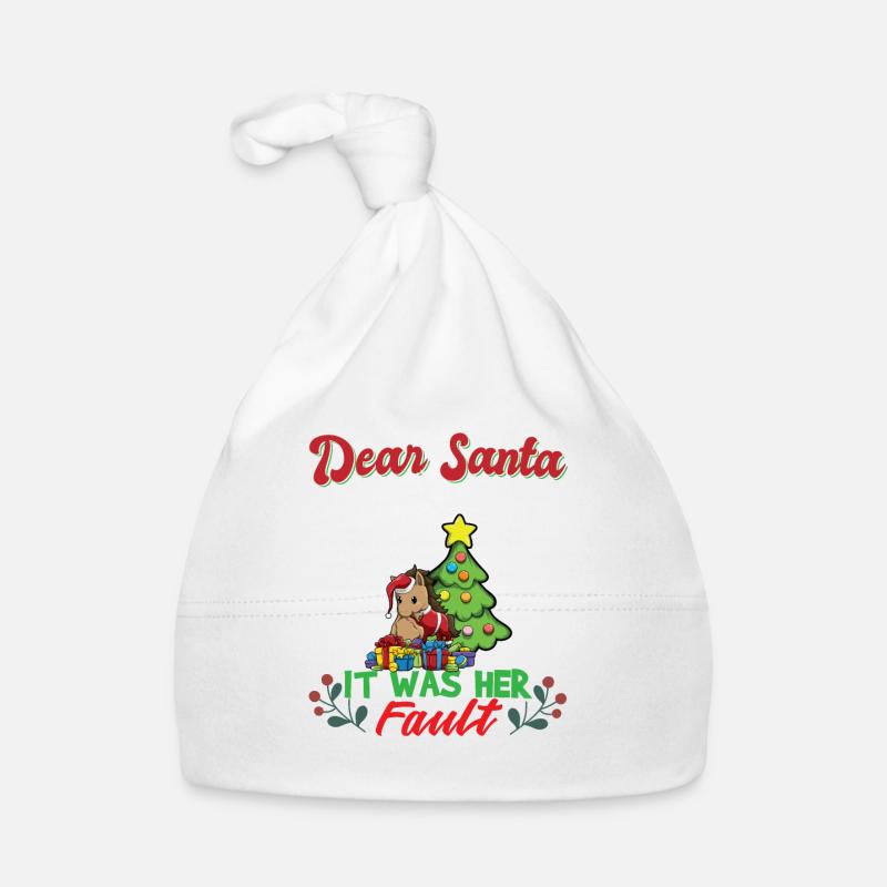 Dear Santa It Was Her Fault Siblings Matching Xmas Baby Bio-Mütze