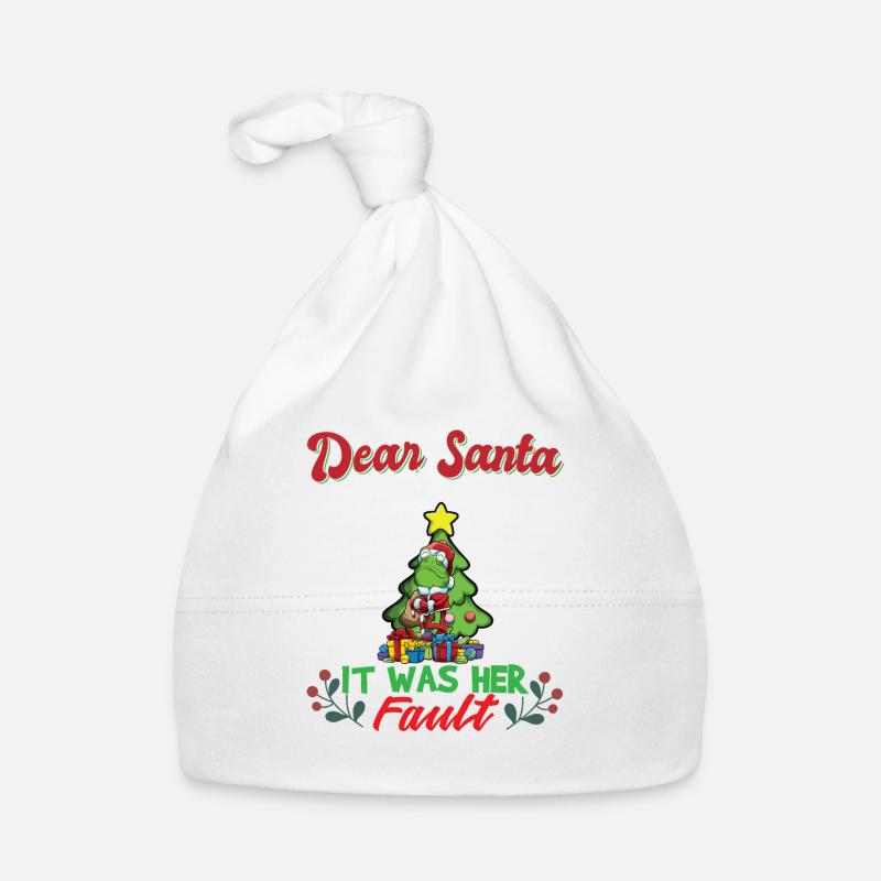Dear Santa It Was Her Fault Siblings Matching Xmas Baby Bio-Mütze
