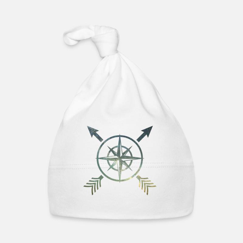 Kompass mit Pfeilen Baby Bio-Mütze