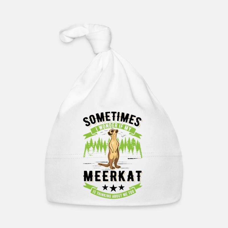 Erdmännchen Surikat Meerkat - Organic Baby Cap - white