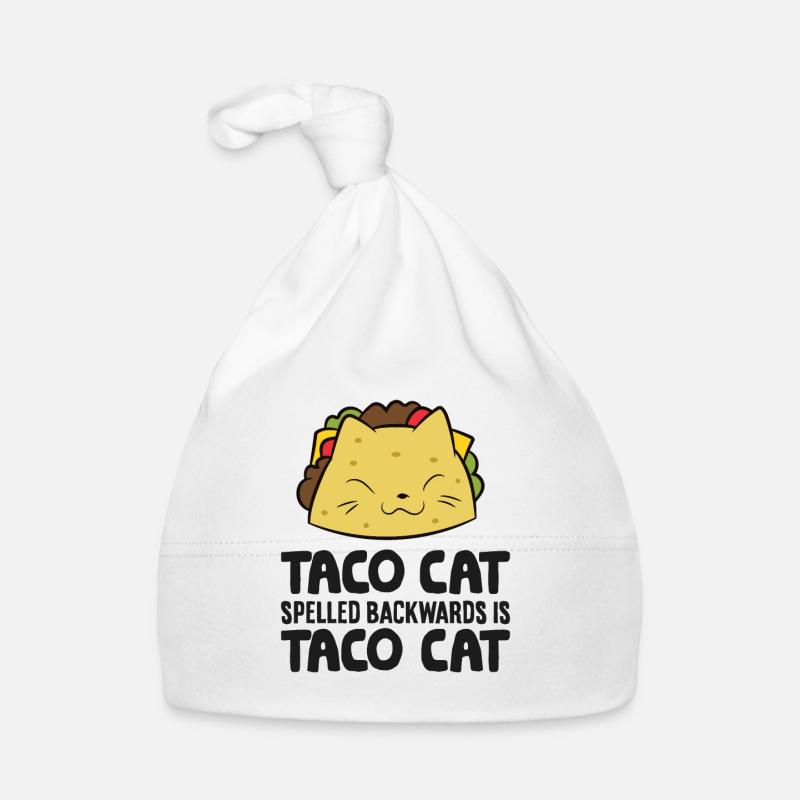 Taco Katze rückwärts buchstabiert ist Taco Katze Baby Bio-Mütze