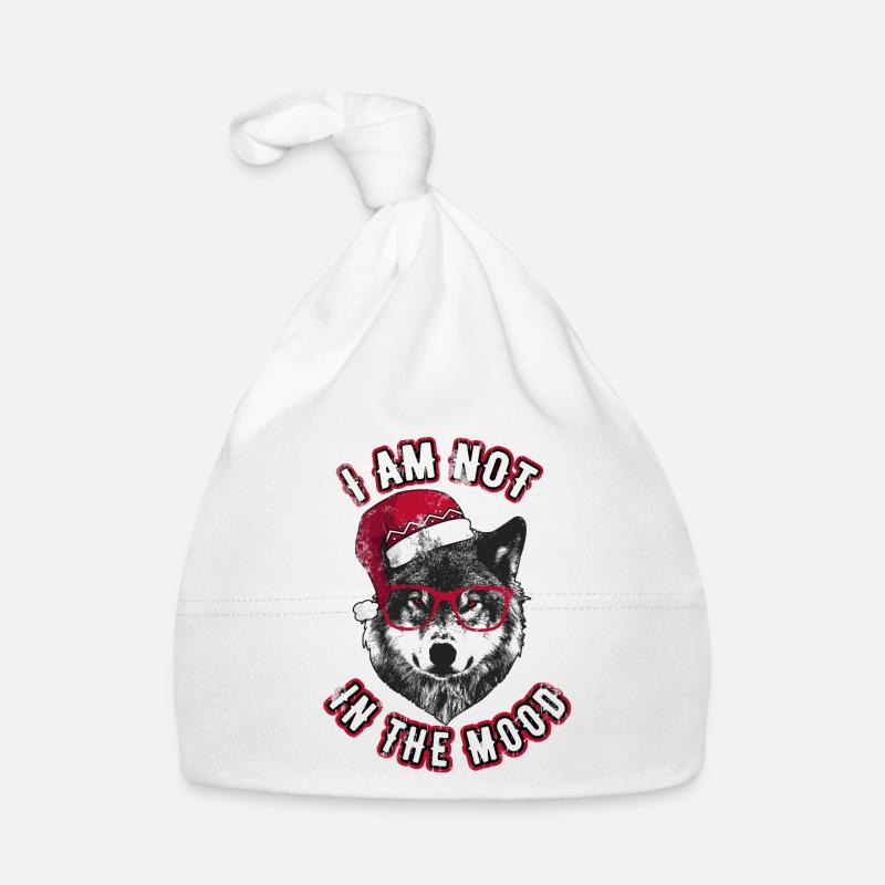 Ich bin nicht in der Stimmung - Grumpy Christmas Wolf Baby Bio-Mütze