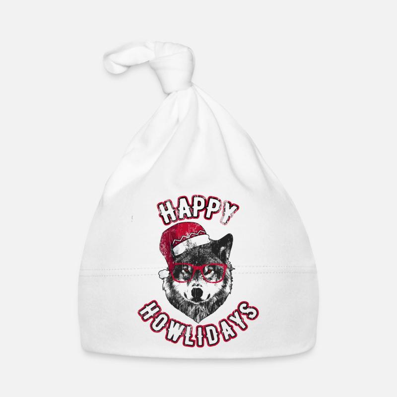 Happy Howlidays – Grumpy Christmas Wolf Baby Bio-Mütze