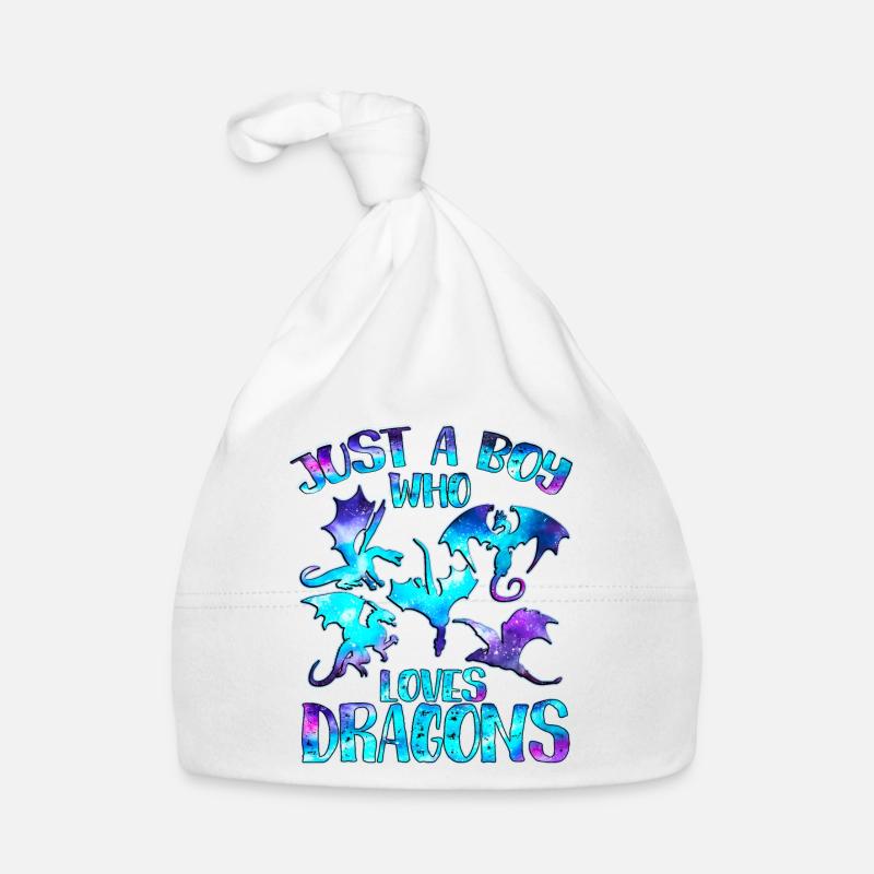 Juste un garçon qui aime les dragons Bonnet bio Bébé