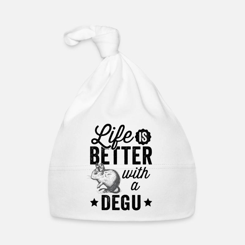 Everything is better with Degu Chilean rodent Organic Baby Cap