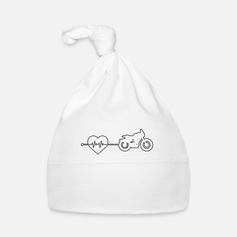 Motorcycle Heartbeat Organic Baby Cap