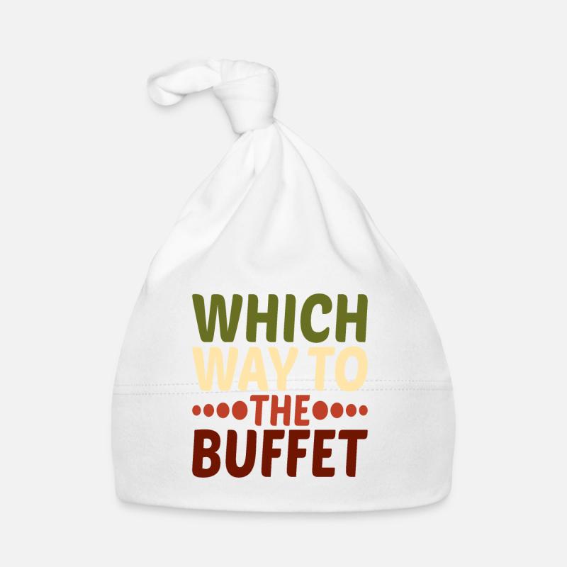 Which Way To The Buffet 19 Organic Baby Cap