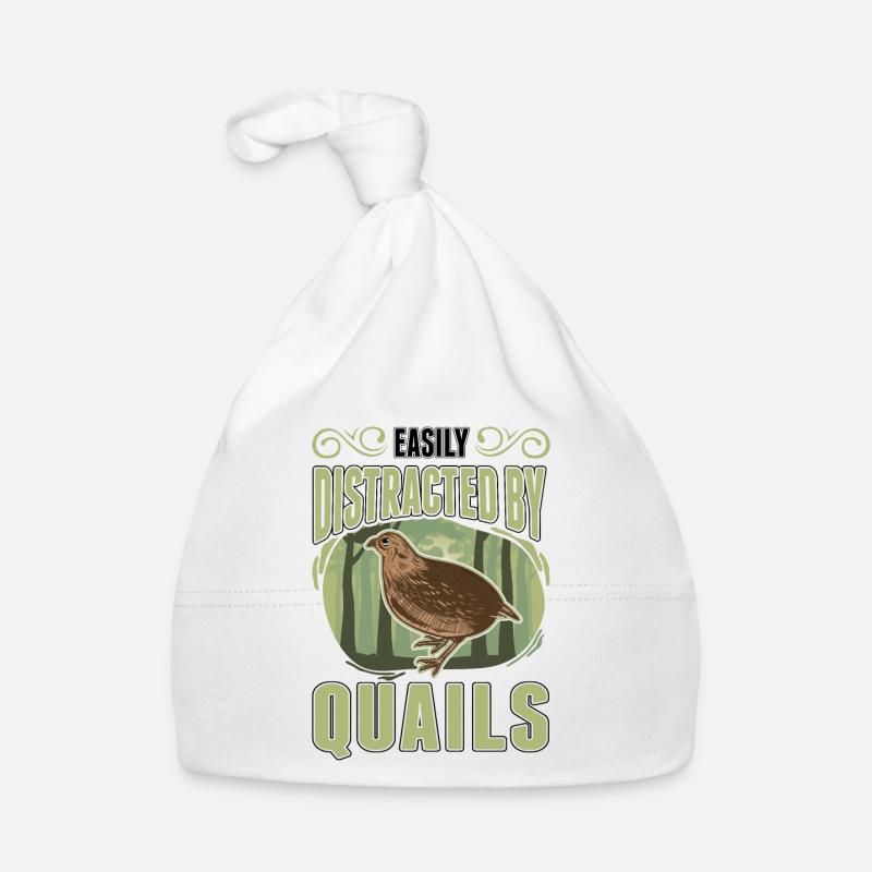 Easily distracted by Quails quail Organic Baby Cap