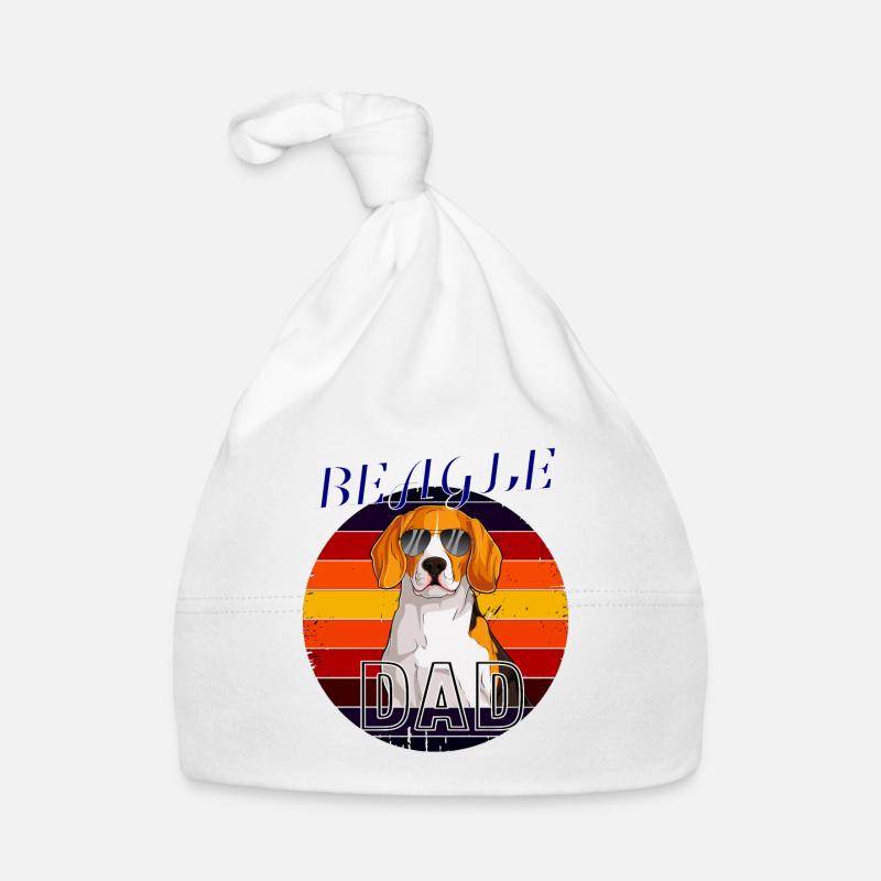 Beagle Dad Retro Dog Lover Dad Ever Beagle Vater Baby Bio-Mütze