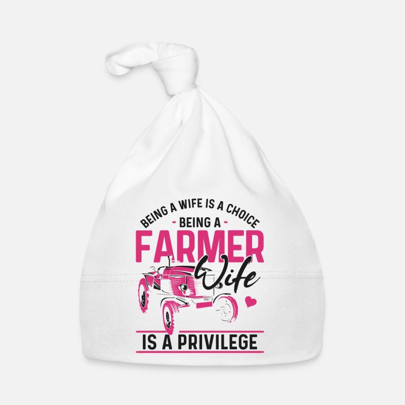 Farming Farmer Wife Tractor Being Organic Baby Cap