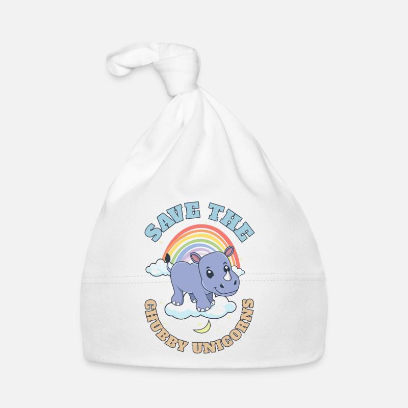 Save The Chubby Unicorns Cute Rhinoceros Baby Bio-Mütze