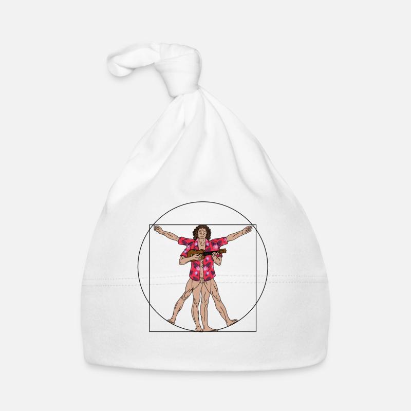 Uke Vitruvian Joueur de ukulélé Drôle de ukulélé Bonnet bio Bébé