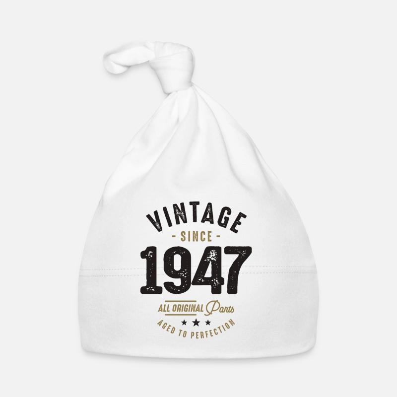 Millésime depuis 1947 75ème anniversaire Bonnet bio Bébé