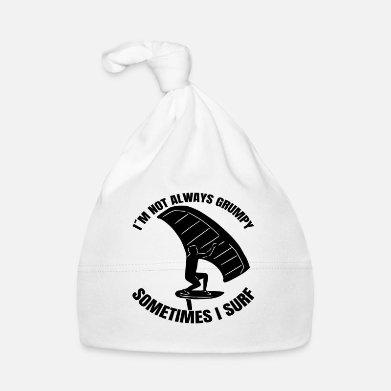 Windsurfer Windsurfing Surf Kitesurfer Cadeau - Bonnet bio Bébé - blanc