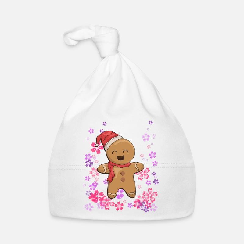 süßer Lebkuchen mit Blumen Baby Bio-Mütze