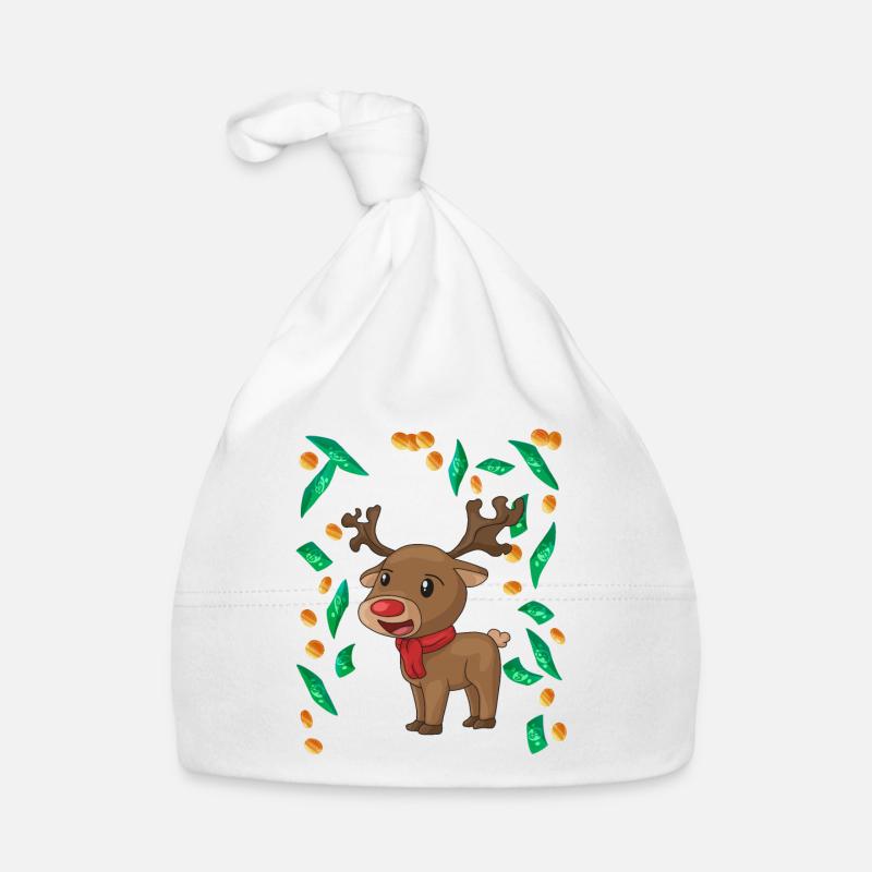 Pluie d’argent de Noël de renne Bonnet bio Bébé