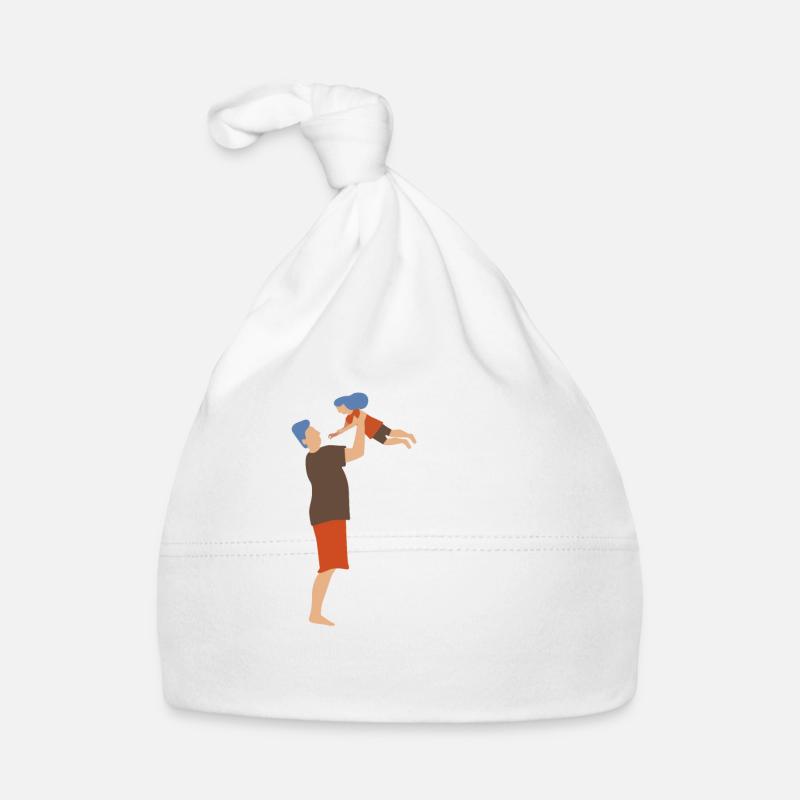 Père et fille Bonnet bio Bébé