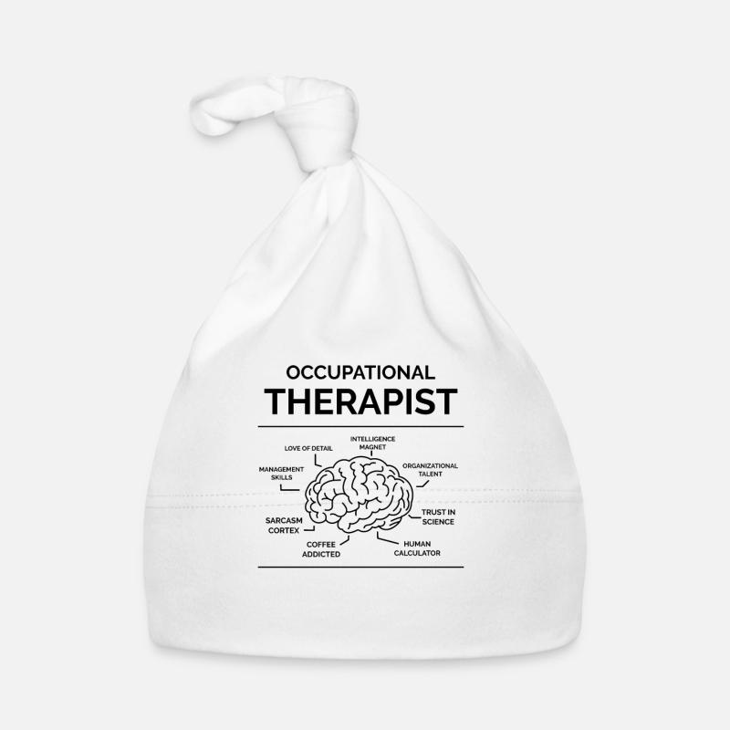 Ergothérapeute - Bonnet bio Bébé - blanc