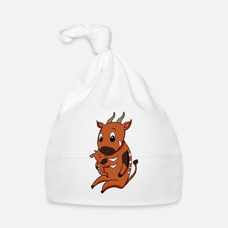 Grossesse familiale - antilope avec bébé Bonnet bio Bébé