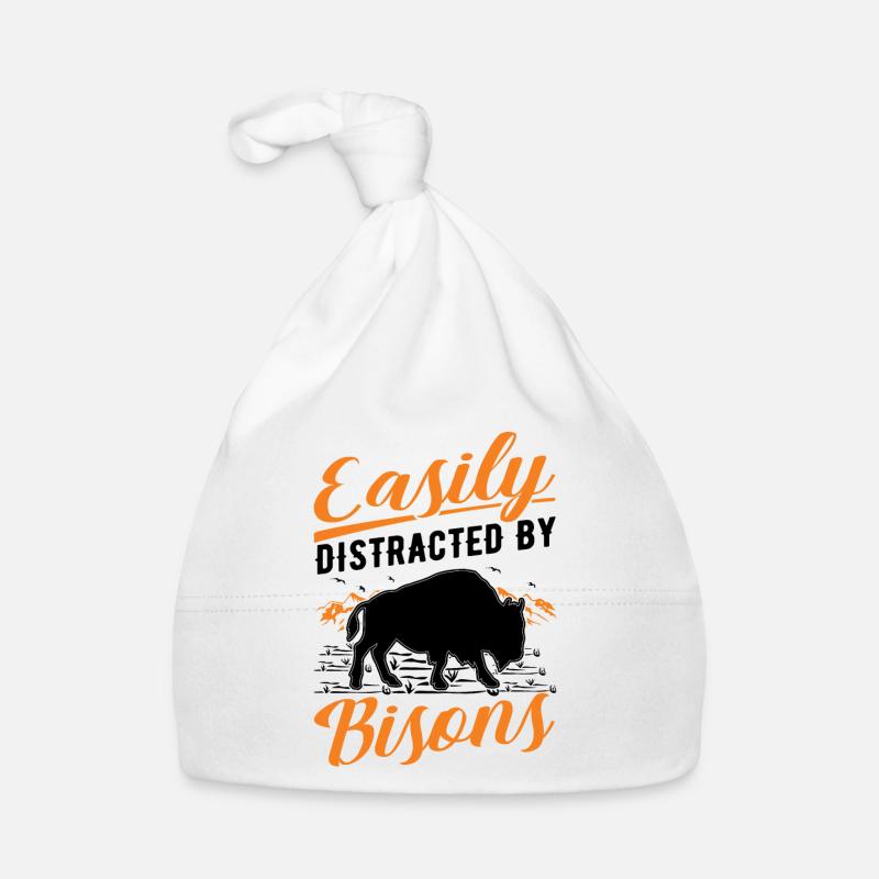 Facilement distrait par les bisons Buffle d’eau Buffle Bonnet bio Bébé