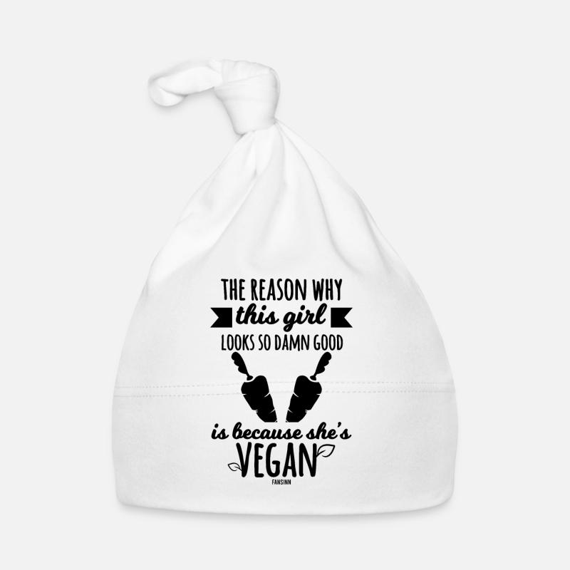vegane Mutter Mädchen Vegetarierin Baby Bio-Mütze