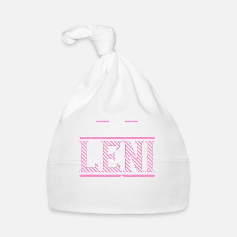Leni Geschenkidee Geschenk Geburtstag - Baby Bio-Mütze - Weiß