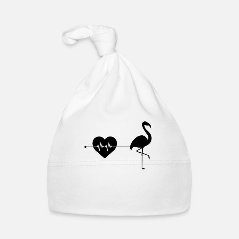 Flamingo heartbeat Organic Baby Cap