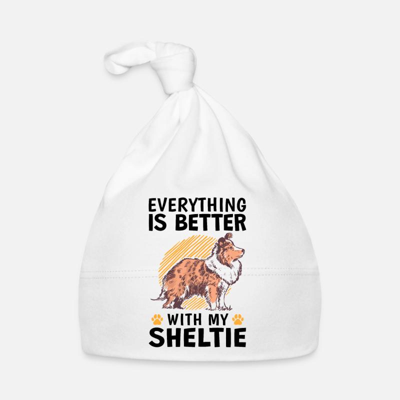 Everything is better with a Shetland Sheepdog Organic Baby Cap