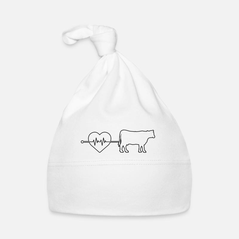 Cow heartbeat Organic Baby Cap