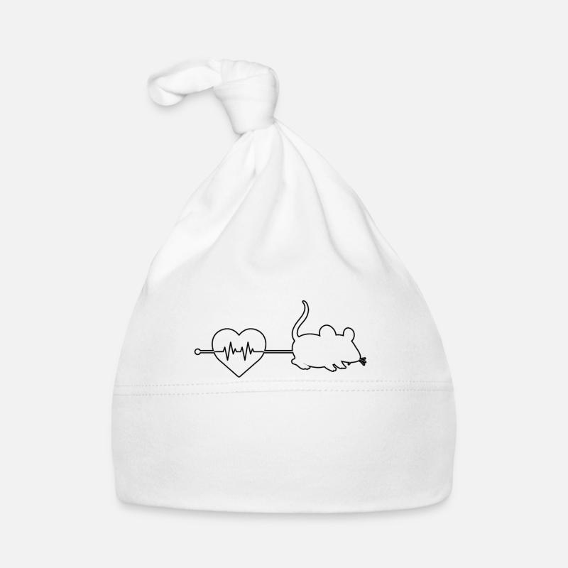 Battement de cœur de souris Bonnet bio Bébé