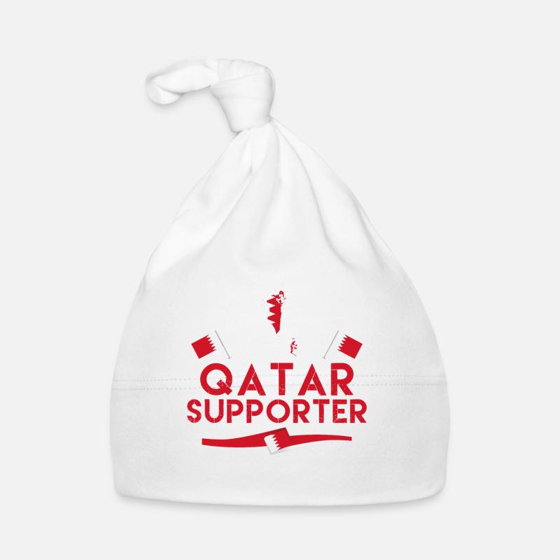 fan de Qatar supporter. Supporter de qatar. Bonnet bio Bébé