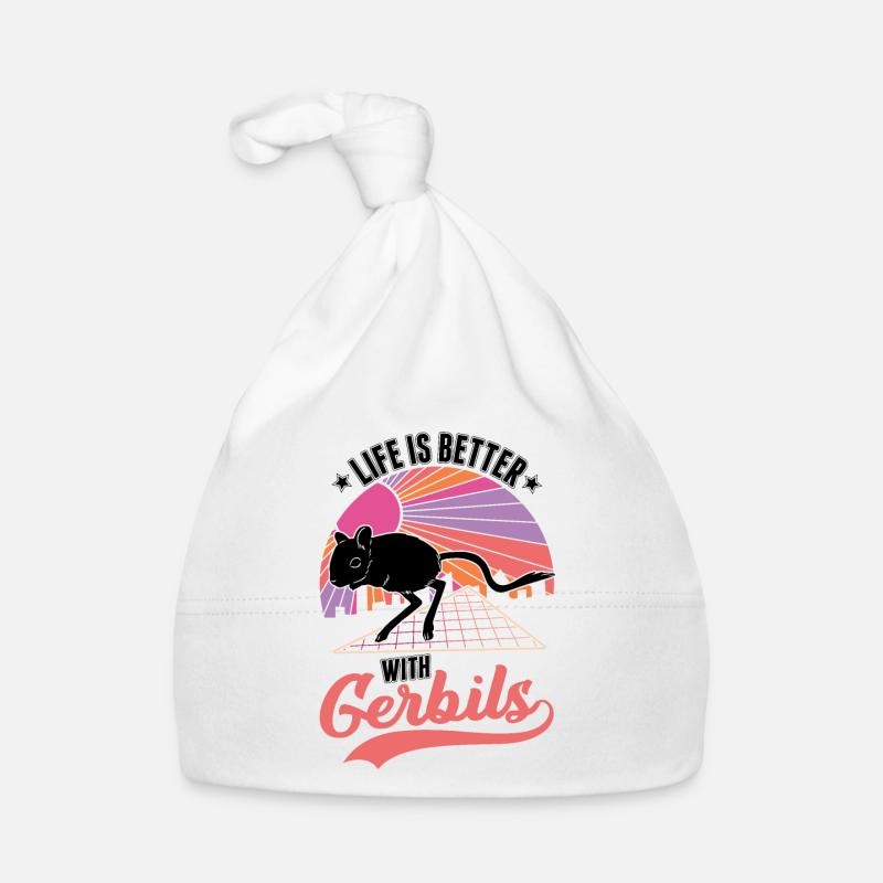 La vie est meilleure avec la gerbille de Gerbille Bonnet bio Bébé