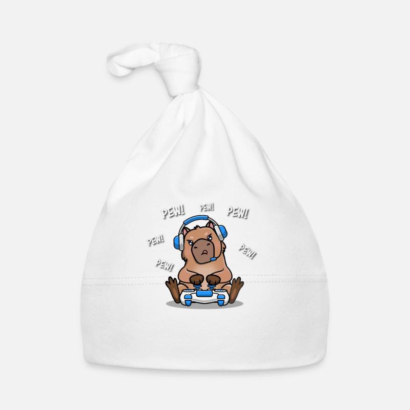 Capybara - Organic Baby Cap - white