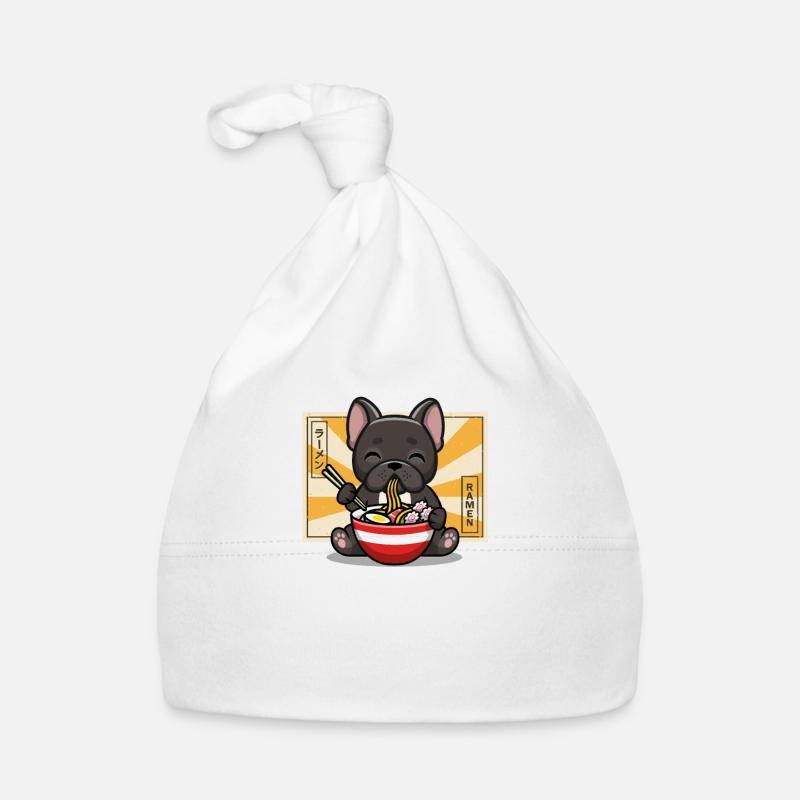 Bouledogue Français noir Bonnet bio Bébé