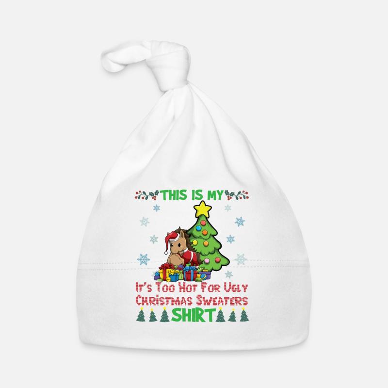 C'est mon pull de Noël il fait trop chaud pour moche Bonnet bio Bébé