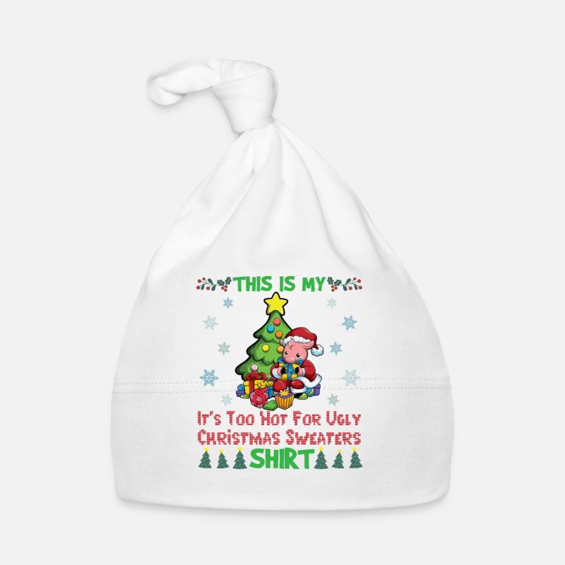C'est mon pull de Noël il fait trop chaud pour moche Bonnet bio Bébé