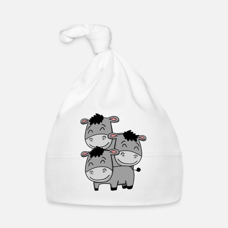 Cute donkeys Organic Baby Cap