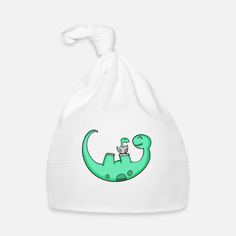 Dinosaure avec bébé dinosaure Bonnet bio Bébé