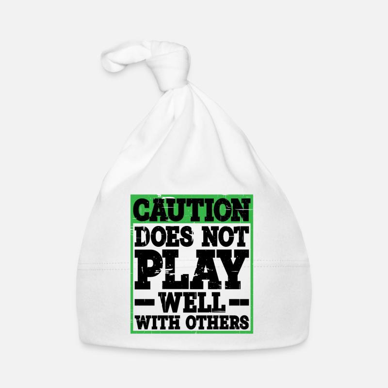 Caution, does not play well with others 31 Organic Baby Cap