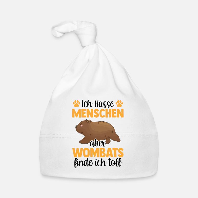 Wombat finde ich toll Australien Beuteltier Baby Bio-Mütze