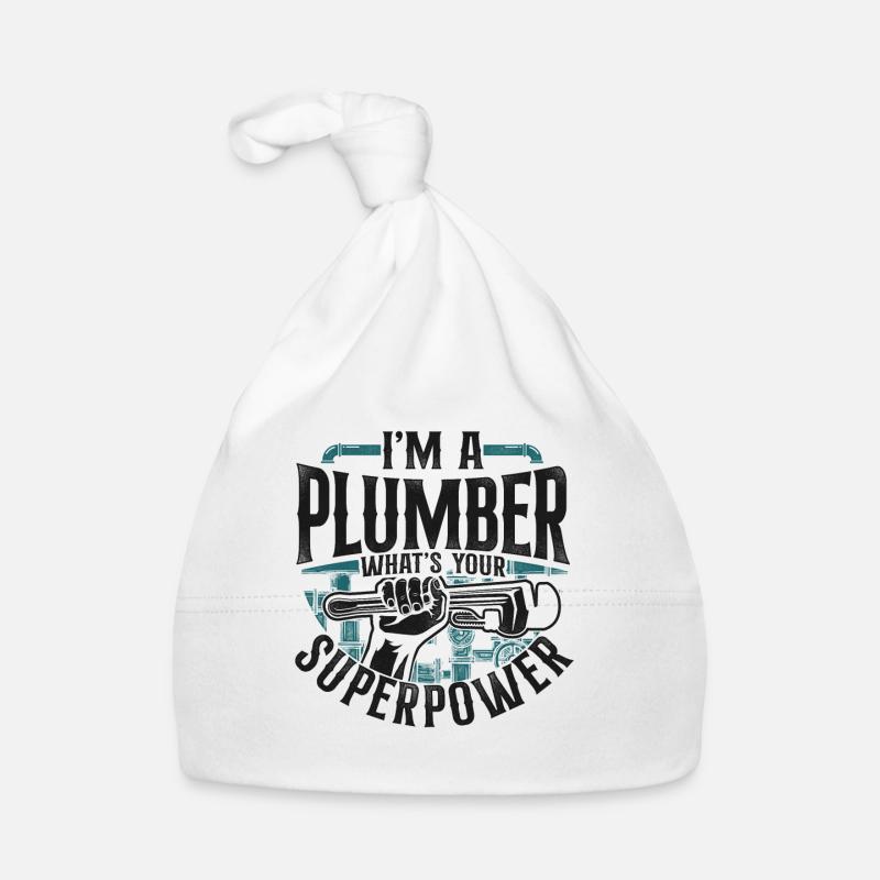 Plumbing Plumber Vintage I'm A Baby Bio-Mütze